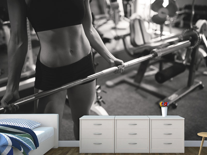 High-Quality Peel and Stick Sports Design Mural, Sports Photo Wallpaper "Motivation"