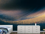 ✨Abstract Style Design for Space Decoration Peel and Stick Mural "Golden Wave" for Kitchen, Hall, Art Space