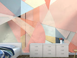 "Peel and Stick Wall Mural 'Geometric Abstraction', Decor for Office, Bedroom, Living Room"