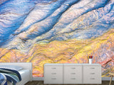 Self-Adhesive Wallpaper Mural – Abstract Art Print "Union of Yellow and Blue"