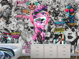 Traditional Wall Mural "Urban Style Street Art Wallpaper", Decor for Bedroom, Living Room, Teen Room 🎨