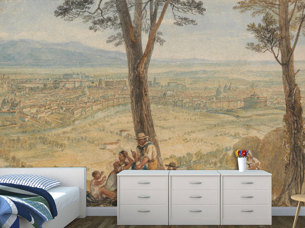 Wall mural Peel and Stick vinyl Joseph Mallord William Turner - Rome from Monte Mario