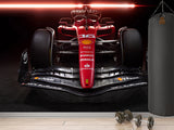 Non-Woven Photo Wallpaper for Gym or Office Red Ferrari Wall Mural