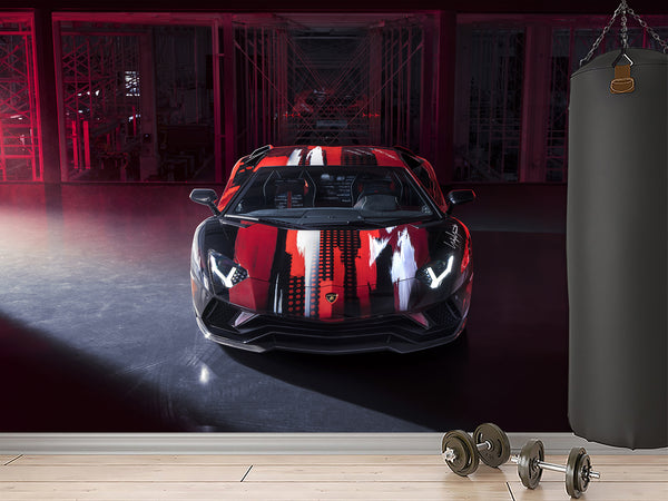 Wall mural 3D self-adhesive in the bedroom, kitchen, hall “LAMBORGHINI”