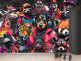 Non-Woven Wall Murals Print For Home "Cool Beasts", Decor For Bedroom, Living Room, Office
