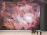 Non-Wowen Wall Mural Bedroom Wall Mural – "Stars In Purple Mist" Dreamy Galaxy Design