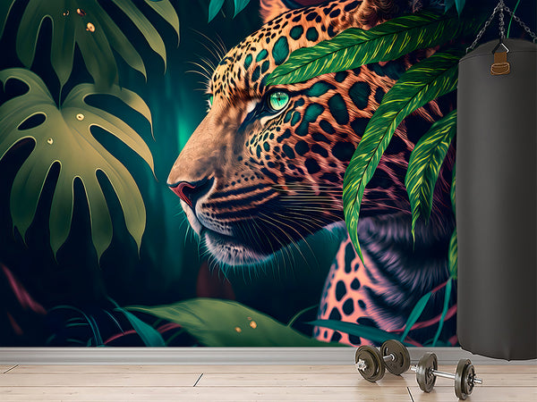 Modern Peel and Stick Photo Wallpaper for Living Room or Bedroom – "Jaguar" Wall Print