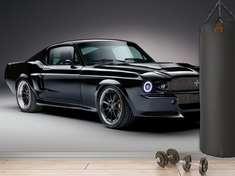Peel and stick Wall Mural Inspired by Ford Mustang – Bold Wallpaper for Room/Garage/Gym