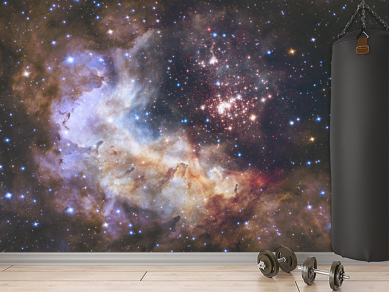 Peel and Stick Wall Mural 3D Wallpaper For Bedroom – "Breathtaking Cosmic Nebula" Wall Art