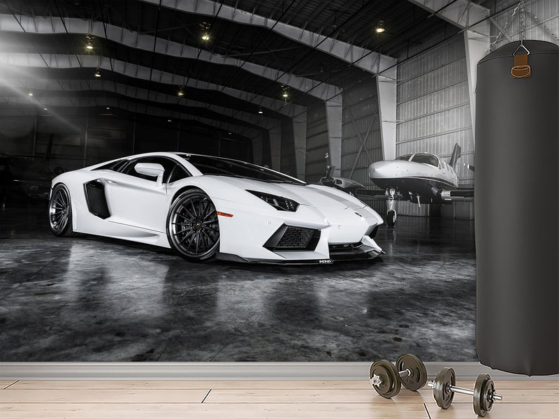 Peel and Stick Mural Lamborghini Wall Mural – Car Decal for Bedroom, Kitchen & Living Room