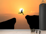 Peel and Stick Wallpaper Leap Over the Abyss – A Test of Courage Wallpaper for Bedroom or Living Room