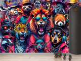 Art Design For Interior Peel and Stick Wall Mural With Pattern "Animalism" For Home Wall
