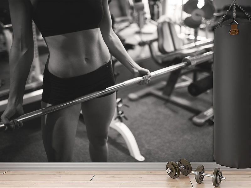 High-Quality Peel and Stick Sports Design Mural, Sports Photo Wallpaper "Motivation"