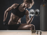 Sports Theme Self-Adhesive Wallpaper With Design For Gym, Photo Wallpaper "Sports And Training"