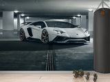 Non-Woven Wallpaper On The Wall Lamborghini Themed Wall Murals For Teen Bedroom, Kitchen, Living Room