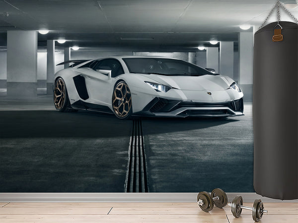 Non-Woven Wallpaper On The Wall Lamborghini Themed Wall Murals For Teen Bedroom, Kitchen, Living Room