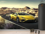 Full-Size Traditional Wallpaper – Lamborghini Wall Mural for Teen Bedroom Kitchen & Living Room