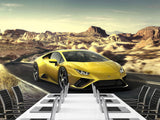 Full-Size Traditional Wallpaper – Lamborghini Wall Mural for Teen Bedroom Kitchen & Living Room