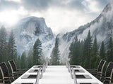 Incredible Traditional Mural for Living Room, Office, Reception "Winter Mountain Landscape"