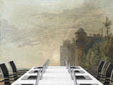 Non-Wowen Wallpaper Paul Sandby "The north terrace of windsor castle looking east at sun" Vintage Style Photo Wallpaper For Living Room And Bedroom
