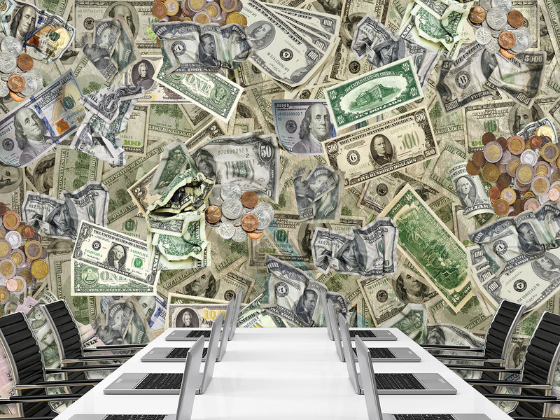 Theme Of Business And Success Self-Adhesive Photo Wallpapers For Office And Living Room "Money Universe"
