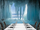 Non-Woven Photo Wallpaper for Home, Bedroom & Kitchen Unique design - Ice Cave Wall Mural