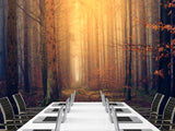 Modern Self-Adhesive Wallpaper "Autumn Forest" — Art Print for Office, Study, and Living Room