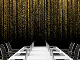 Peel and Stick Vinyl Wallpaper for Living Room or Hallway Golden Rainfall Art Full Wall Mural