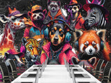 Non-Woven Wall Murals Print For Home "Cool Beasts", Decor For Bedroom, Living Room, Office