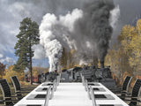 Peel and Stick Full Wall Mural Print For Living Room, Bedroom, Workspace "Train" Combination Of Technology And Nature