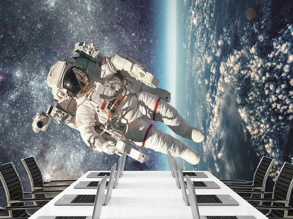Self-adhesive Mural with a pattern for a teenager, photo wallpaper “Cosmonaut”
