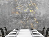 Traditional Full Wall Mural – Concrete and Gold Abstract Wall Design for Gym or Office