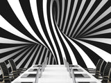 Unique Creative Design Non-Woven Wallpaper for Home Wall "Illusion" – 3D Bedroom Mural Above the Bed 🌀