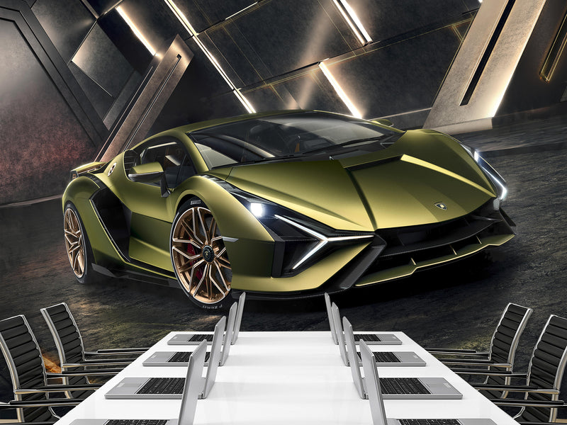 Peel and stick Wall Mural Inspired by LAMBORGHINI – Bold Wallpaper for Room, Garage or Gym