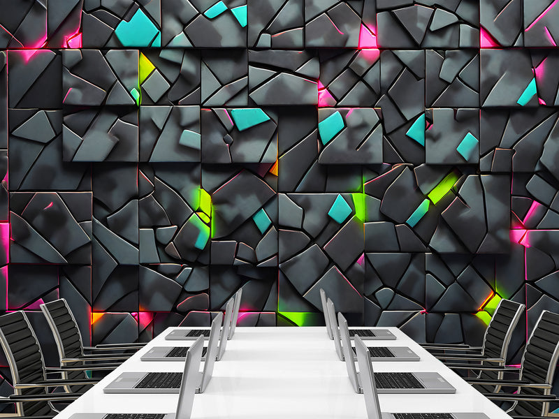 Modern prints for the office, living room, and game room Non-woven photo wallpaper with a 3D effect