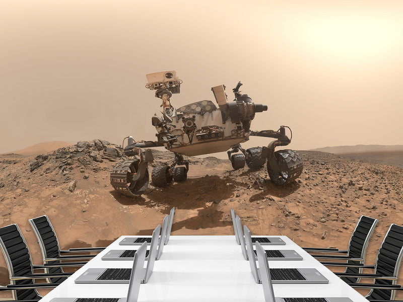 Peel & Stick Vinyl Wallpaper Space Design for Living Room or Office Print Mars Rover Wall Mural
