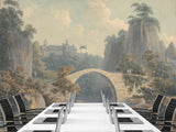 Self-Adhesive Wallpaper John Warwick Smith - River Landscape with a Single Arched Bridge