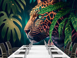Modern Peel and Stick Photo Wallpaper for Living Room or Bedroom – "Jaguar" Wall Print