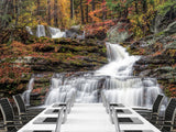 Nature-Inspired Full-Wall Self-Adhesive Wallpaper – "Mountain Waterfall", Perfect for Home Decor, Hotel Design, or Spa Area