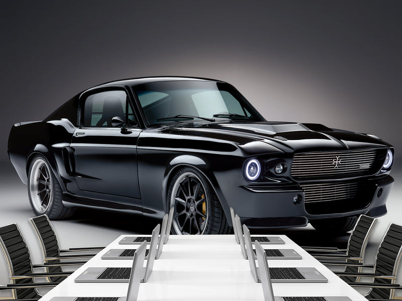 Peel and stick Wall Mural Inspired by Ford Mustang – Bold Wallpaper for Room/Garage/Gym