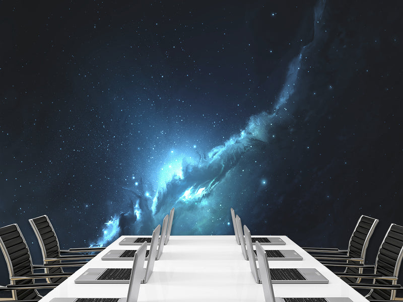 Peel and Stick Wall Mural Full-Wall Art Wallpaper "Space Nebula Surrounded by Stars" Decor For Bedroom