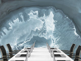 Abstract Composition For Office Peel and Stick Mural 'Abstract Vision Of Waves In Cave' Full-Wall Design Suitable For Living Room, Bedroom 🌊