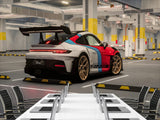 Non-Woven Wallpaper Mural Full Wall Mural – Porsche GT3 RS Sports Car Wallpaper For Gym Or Office Decor