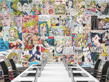 Wall mural 3D self-adhesive in the bedroom, kitchen, hall “Pop art comic”