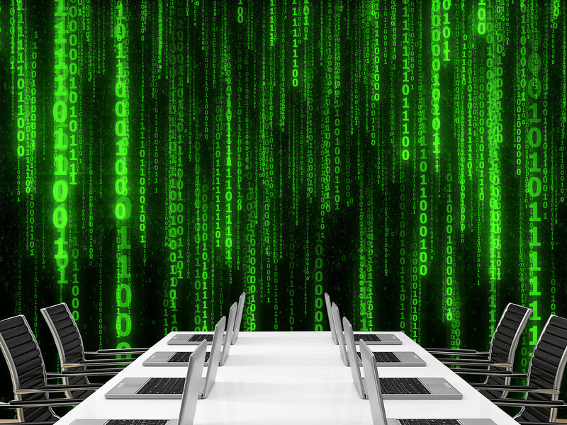 Wall mural Peel and Stick Vinyl “Matrix code" Wallpaper for For Home decor, Bedroom, Playroom