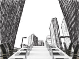 Graphic Print Peel and Stick 3D Mural "Painted city", Beautiful in the Hall, Office, Work Area