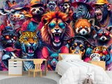 Art Design For Interior Peel and Stick Wall Mural With Pattern "Animalism" For Home Wall