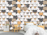 Peel and Stick Wall Mural Cute Kittens Print For Kids’ Room Decor