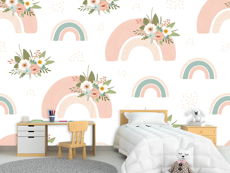 Kids photo wallpaper on the wall non-woven “Rainbow”, 3d wallpaper for Kids room