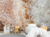 Abstract Composition Peel and Stick Mural Art Design "Beige Crystals" For Hall Living Room Decoration